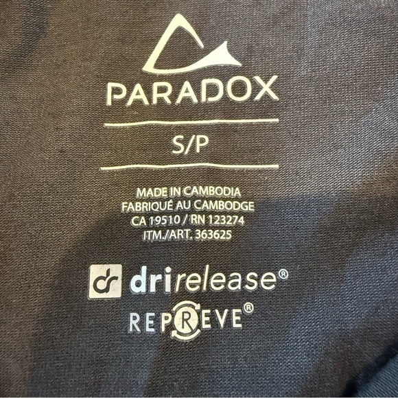 Paradox Pullover Merino Wool Blend Base Layer 1/4 Zip Black Grey Women's Size S - Picture 14 of 14